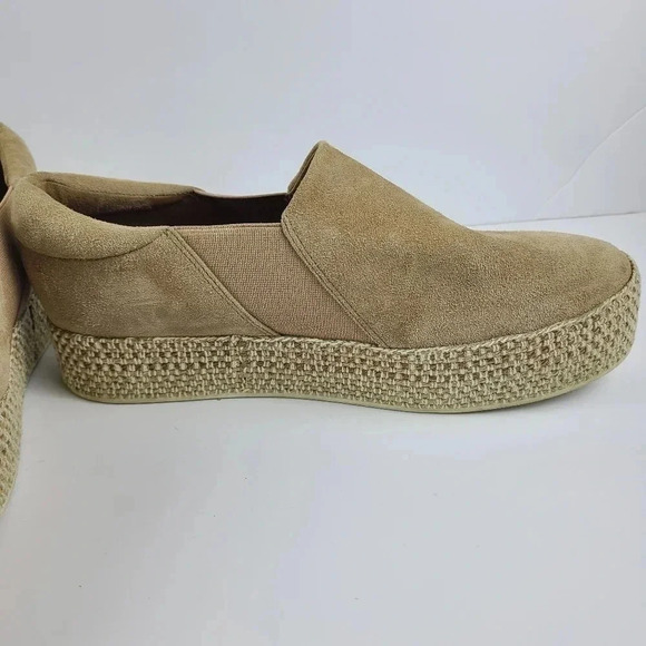 Vince Tan suede Saxon espadrilles Size 8 Comfort Casual Girls Day Adveture - Picture 5 of 11